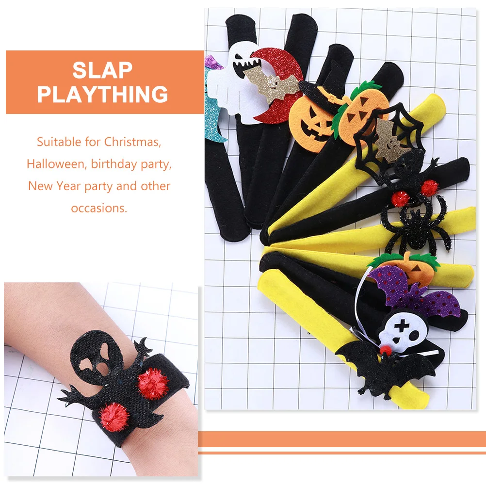20 Pcs Bracelets Kids Toy Cloth Plastic Comfortable Halloween Slap Bracelets Halloween Birthday Party Gifts
20 Pcs Bracelets Kids Toy Cloth Plastic Comfortable Halloween Slap Bracelets Halloween Birthday Party Gifts