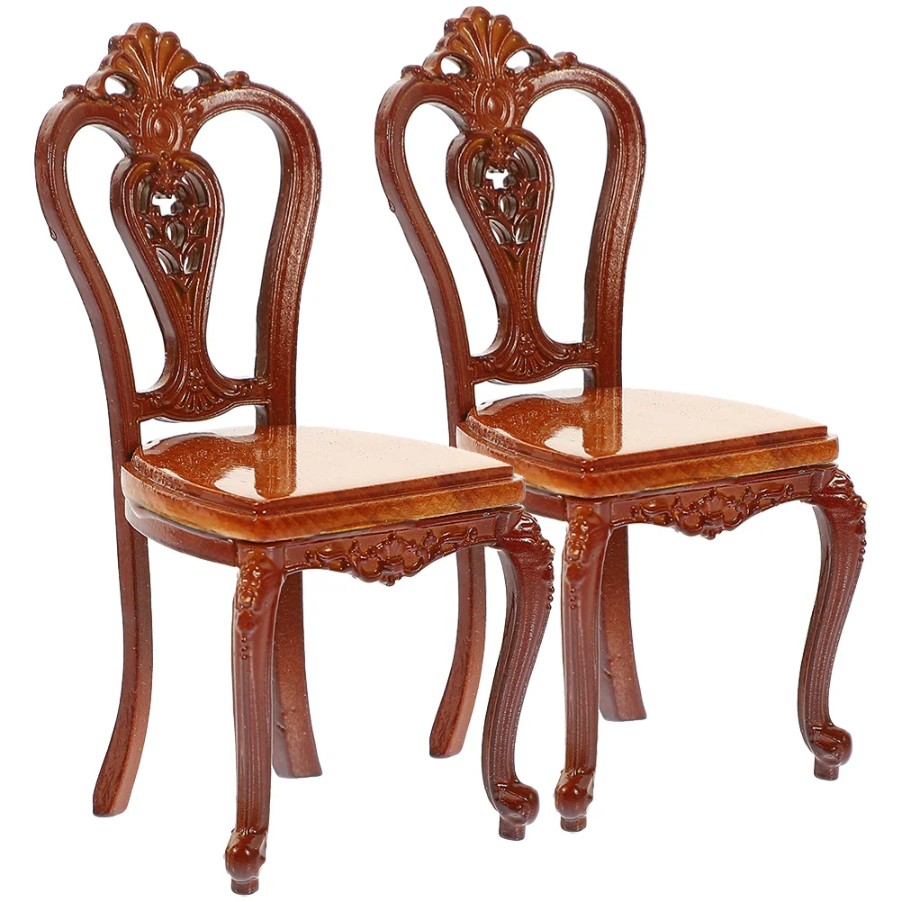 2 Pcs Mini Back Chair Ornaments Miniature Retro Decor Home House Furniture Accessories
2 Pcs Mini Back Chair Ornaments Miniature Retro Decor Home House Furniture Accessories