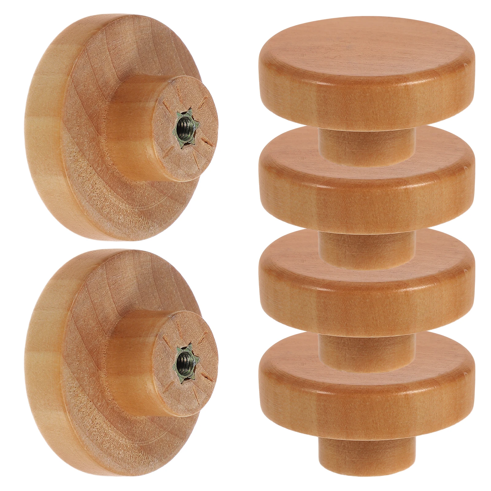 6 Pcs Drawer Knobs Solid Wood Handle Furniture Pulls Replacement Wooden Craft Drawers
6 Pcs Drawer Knobs Solid Wood Handle Furniture Pulls Replacement Wooden Craft Drawers