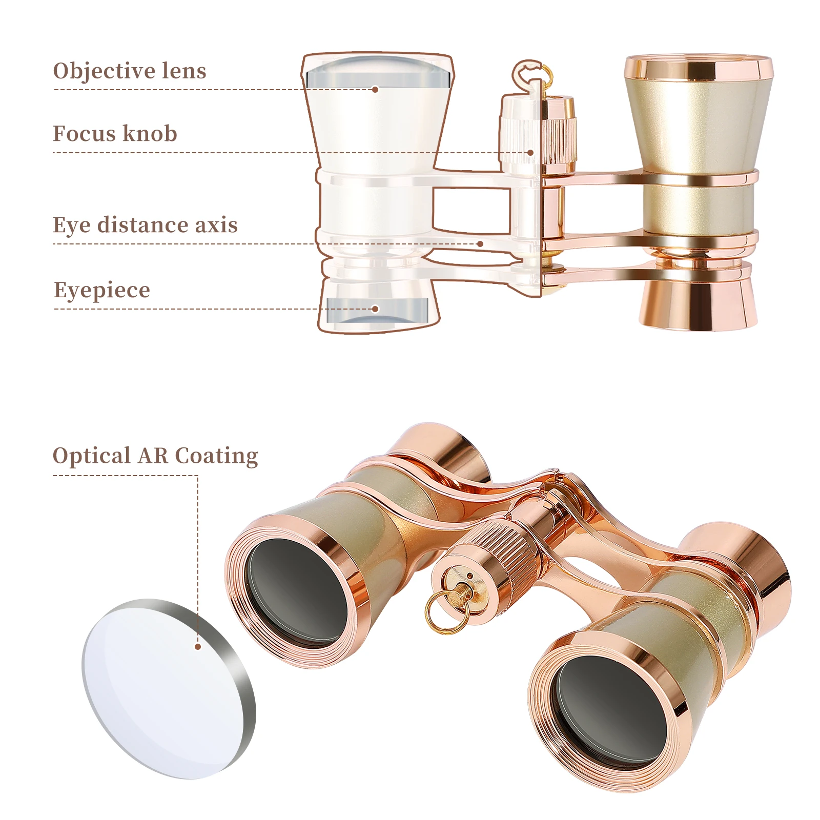 3X25 Night Vision Telescope Full Metal Gold Plated Wide Angle Low Light Portable Travel Aluminum Alloy
3X25 Night Vision Telescope Full Metal Gold Plated Wide Angle Low Light Portable Travel Aluminum Alloy