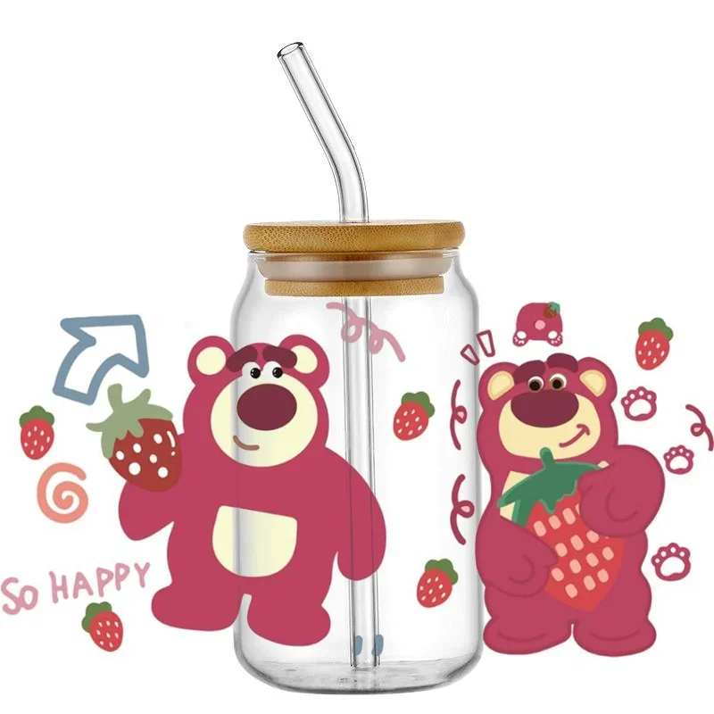 Miniso UV DTF Cup Wrap for 16oz Libbey DIY Cartoon Washable 3D Strawberry Bear Decal Transfers Sticker
Miniso UV DTF Cup Wrap for 16oz Libbey DIY Cartoon Washable 3D Strawberry Bear Decal Transfers Sticker