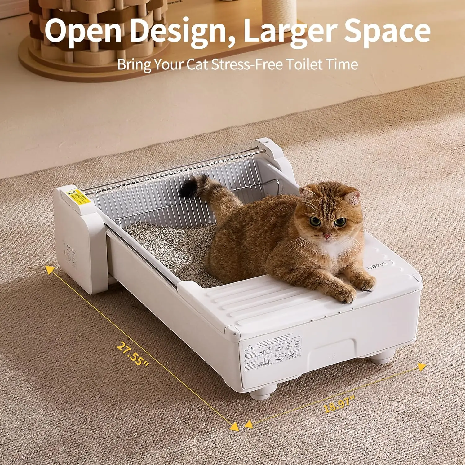 Automatic Self-Cleaning Open-Top Litter Box Weight Sensor Smart APP Odor-Free Multi-Cat 60L, Custom
Automatic Self-Cleaning Open-Top Litter Box Weight Sensor Smart APP Odor-Free Multi-Cat 60L, Custom