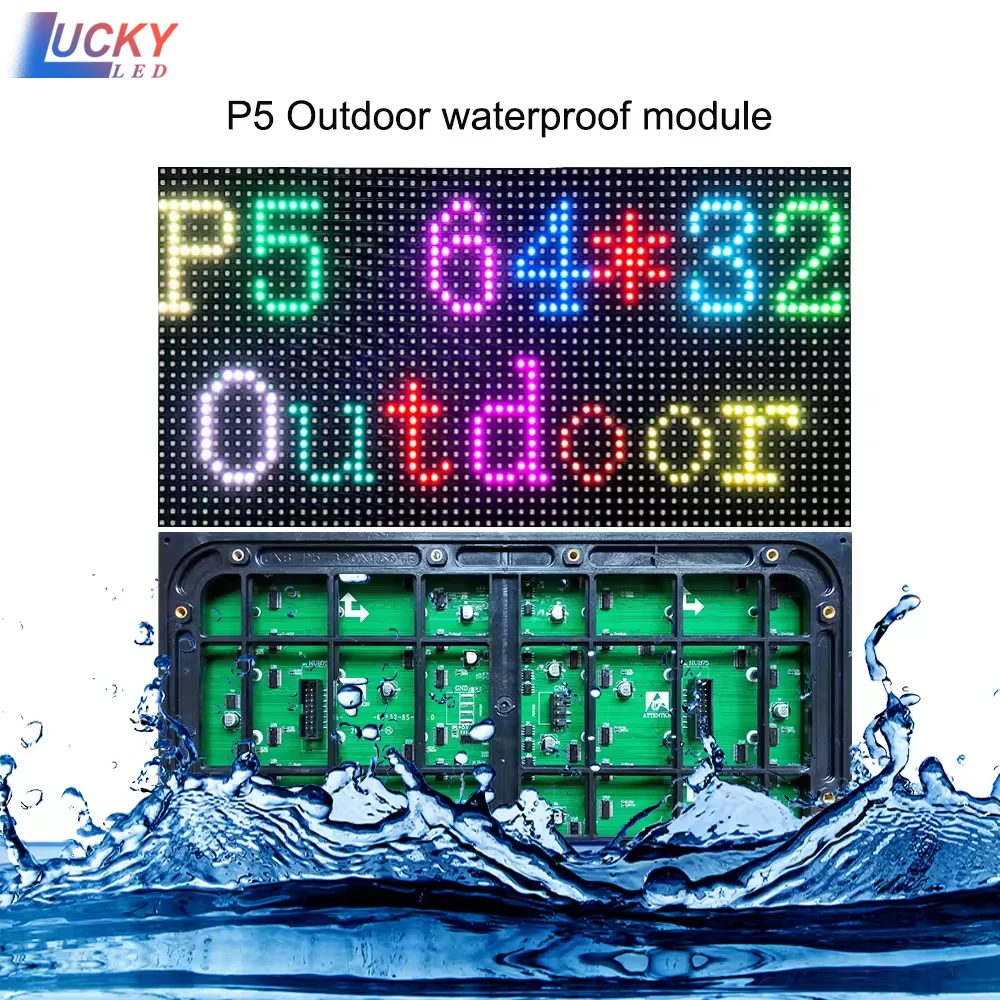 Outdoor P5 smd LED Display Module 1 / 8Scan 320x160mm size 64x32 dots using for led screen display send free cable for module
Outdoor P5 smd LED Display Module 1 / 8Scan 320x160mm size 64x32 dots using for led screen display send free cable for module