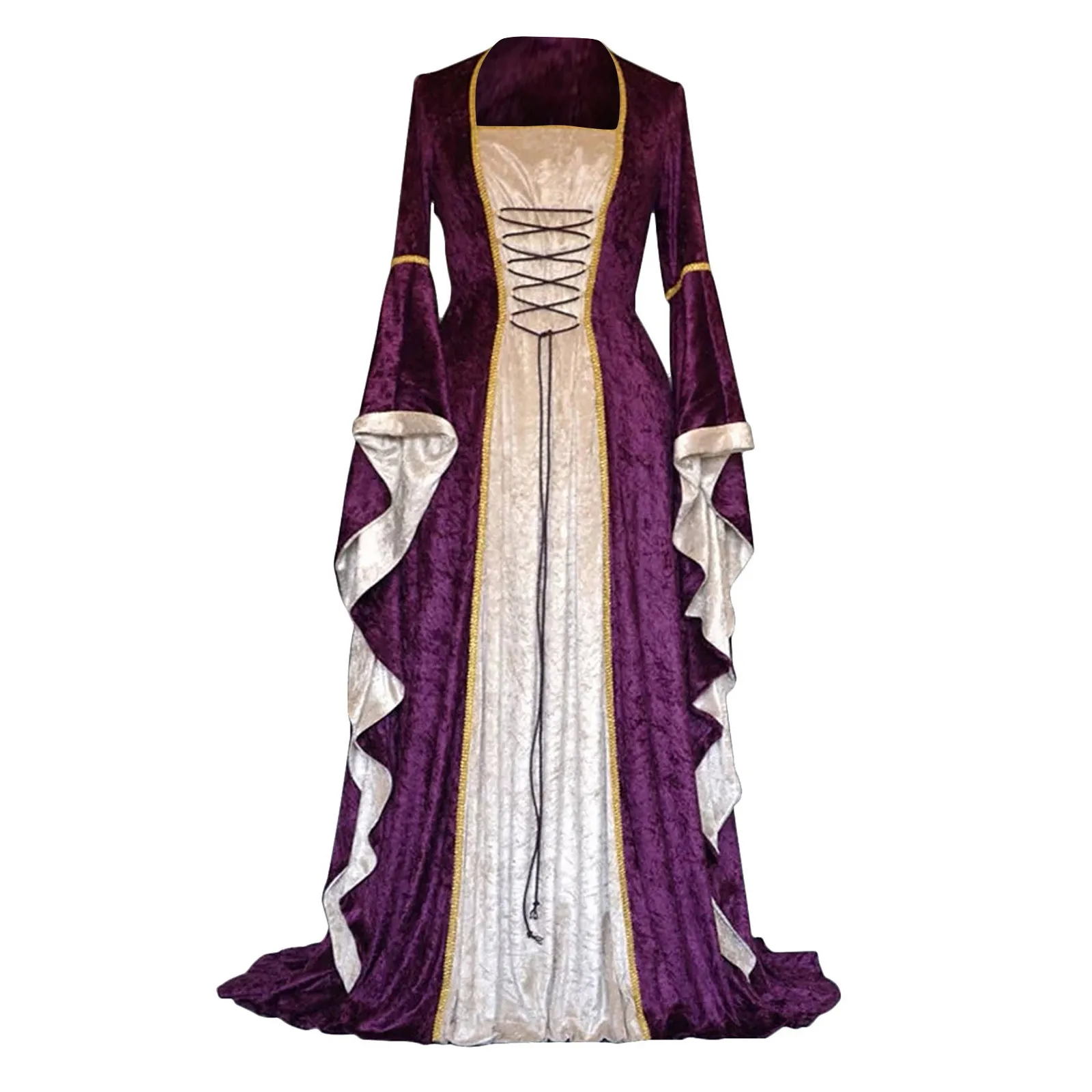 Scary Halloween Costume Long Dress Elegant Witch Square Collar Masquerade Women Medieval Retro Court Princress Cosplay Dress
Scary Halloween Costume Long Dress Elegant Witch Square Collar Masquerade Women Medieval Retro Court Princress Cosplay Dress