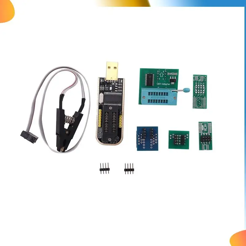 B48A CH341A BIOS USB Programmer SOP8 DIP8 1.8V Conversion Socket 8-Pin Test Clip Set For Iphone Or Motherboard
B48A CH341A BIOS USB Programmer SOP8 DIP8 1.8V Conversion Socket 8-Pin Test Clip Set For Iphone Or Motherboard