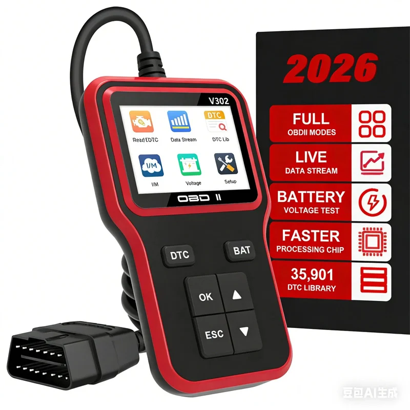 Детектор неисправностей двигателя, диагностический сканер V302 OBD2 и тестер аккумуляторов, поддерживающий несколько языков.
Детектор неисправностей двигателя, диагностический сканер V302 OBD2 и тестер аккумуляторов, поддерживающий несколько языков.
