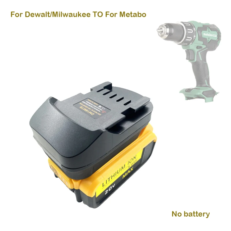 For Dewalt/Milwaukee 18V/20V Li-ion Battery To for Metabo 18V Lithium Battery Battery Adapter Replacement Adapter Converter
For Dewalt/Milwaukee 18V/20V Li-ion Battery To for Metabo 18V Lithium Battery Battery Adapter Replacement Adapter Converter