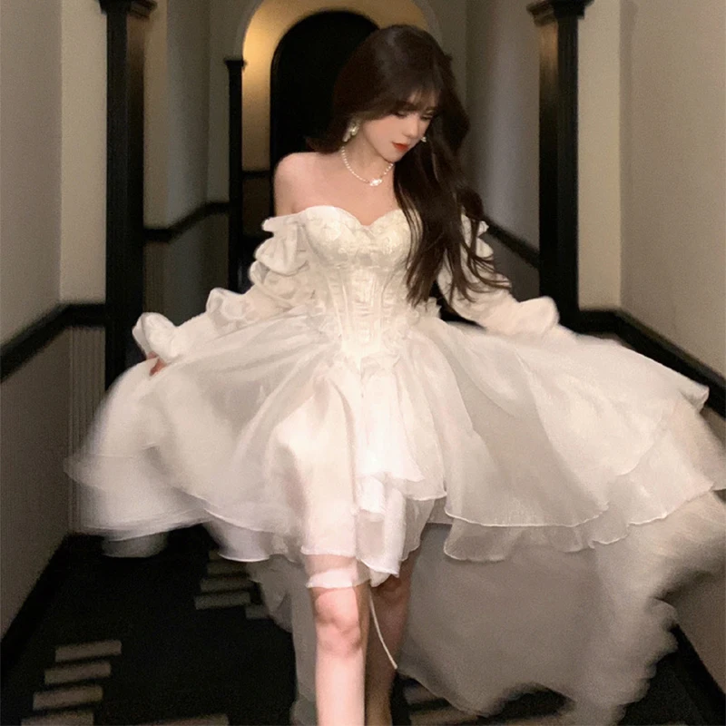 ort Lightweight Wedding Dr One oulder Irregular Hemline Ele Lady Evening Gown Korean Sle mid Waist Belt
ort Lightweight Wedding Dr One oulder Irregular Hemline Ele Lady Evening Gown Korean Sle mid Waist Belt