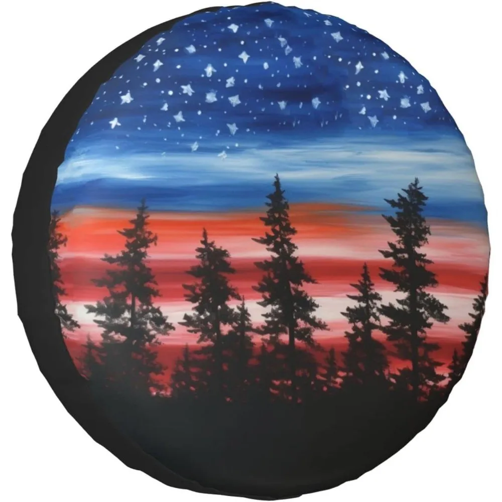 Patriotic Stars Mountain Tire Cover Polyester Waterproof Dustproof Universal Protector for SUV Truck
Patriotic Stars Mountain Tire Cover Polyester Waterproof Dustproof Universal Protector for SUV Truck