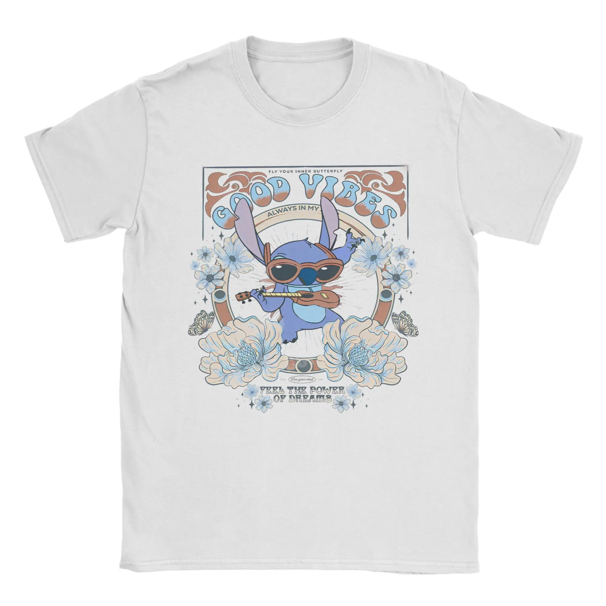 Мужские футболки Lilo & Stitch Good Vibes Feel The Power, хлопковая одежда, новинка, футболки с короткими рукавами и круглым воротником, футболки больших размеров
Мужские футболки Lilo & Stitch Good Vibes Feel The Power, хлопковая одежда, новинка, футболки с короткими рукавами и круглым воротником, футболки больших размеров