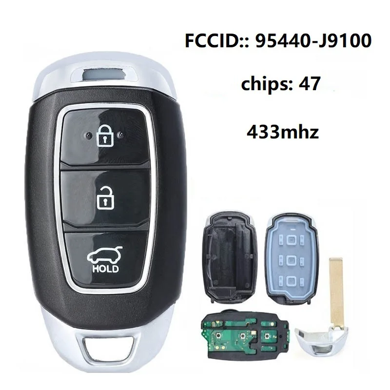 DIYKEY 95440-J9100 Remote Car Key 433mhz ID47 Chip For Hyundai Kona 2018 2019 2020 FOb Auto Proximity Smart KeylessGo Control
DIYKEY 95440-J9100 Remote Car Key 433mhz ID47 Chip For Hyundai Kona 2018 2019 2020 FOb Auto Proximity Smart KeylessGo Control