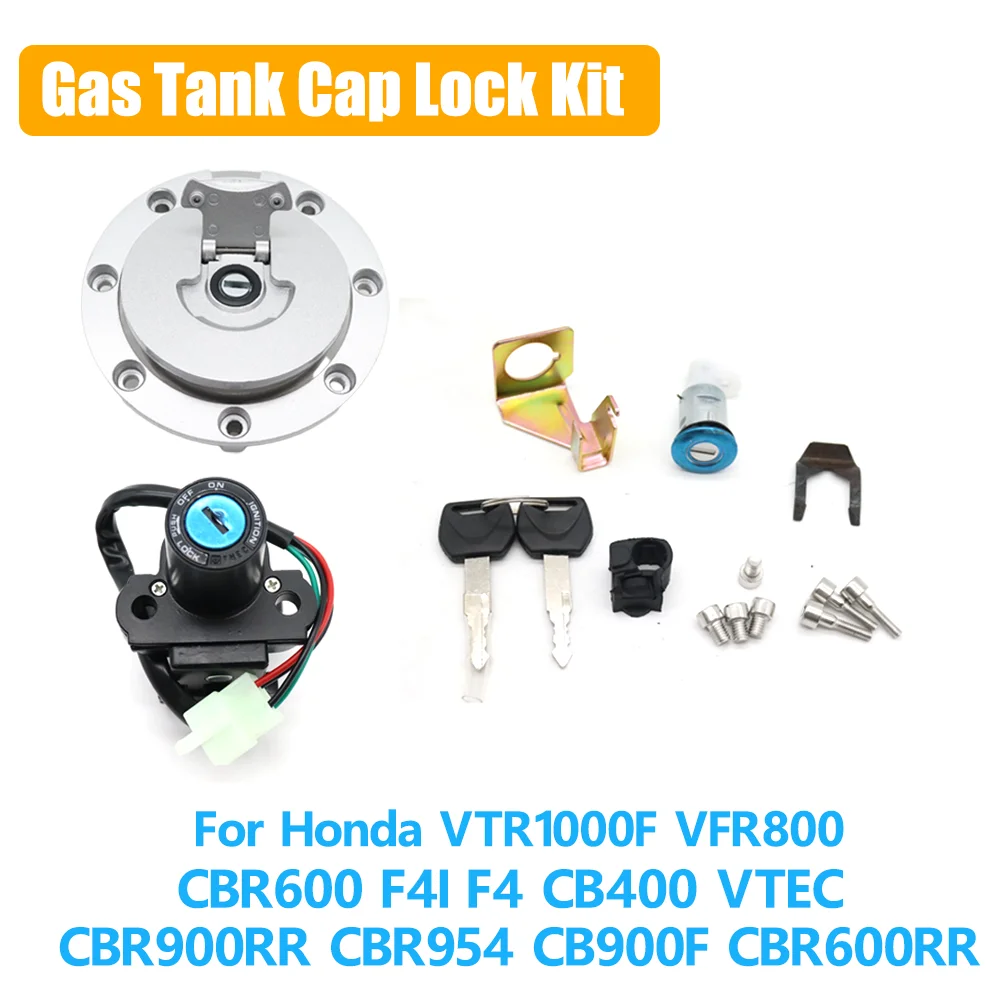 For Honda VTR1000F VFR800 CBR600 F4 F4I CB400 VTEC CBR900RR CBR954 Motorcycle Fuel Gas Cap Seat Lock Key Ignition Switch Set
For Honda VTR1000F VFR800 CBR600 F4 F4I CB400 VTEC CBR900RR CBR954 Motorcycle Fuel Gas Cap Seat Lock Key Ignition Switch Set
