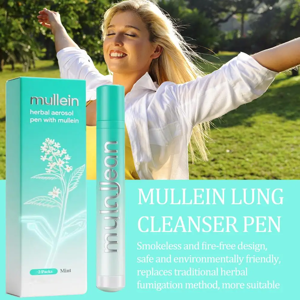 2Packs Mullein Lung Cleanser Pen herbal aerosol pen with Refresh Detox Nasal Breath mullein Breathing Improve Inhaler Lung M3V6
2Packs Mullein Lung Cleanser Pen herbal aerosol pen with Refresh Detox Nasal Breath mullein Breathing Improve Inhaler Lung M3V6