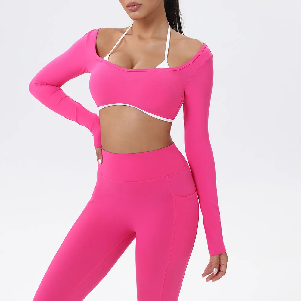 Women's Color-Blocking Slim-Fit Quick-Dry Long Sleeve Yoga Top – Stylish Backless Sports T-Shirt for Running
Women's Color-Blocking Slim-Fit Quick-Dry Long Sleeve Yoga Top – Stylish Backless Sports T-Shirt for Running