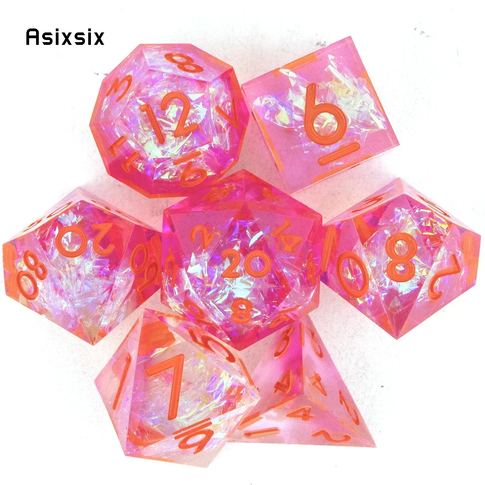 7 Pcs Pink Red Number Sharp Edge Resin Dice Perfect For Card Games Board Games For Critical Role, Rpgs, D&D
7 Pcs Pink Red Number Sharp Edge Resin Dice Perfect For Card Games Board Games For Critical Role, Rpgs, D&D