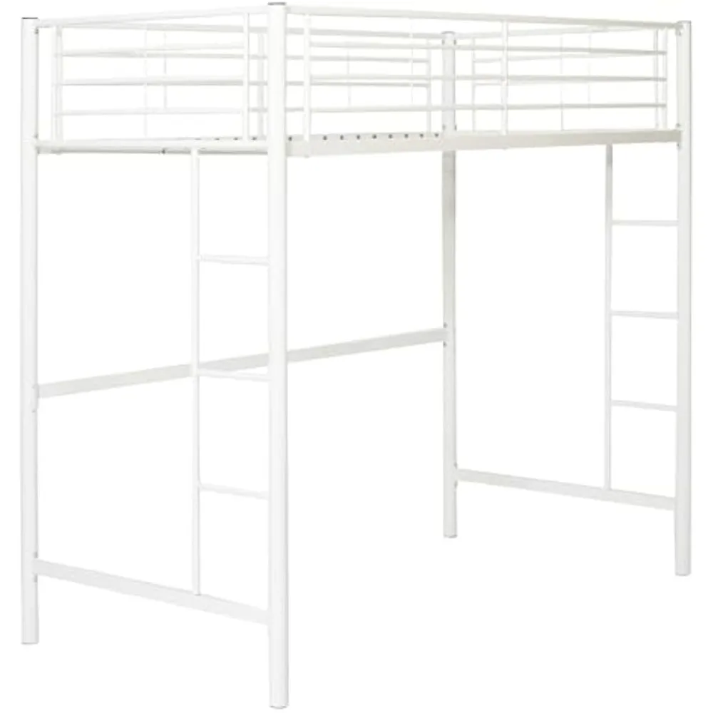 Loft Twin Size with Flat Ladder Rung for Kids Teens Heavy Duty Metal Single Bunk Bed Loft with Safety Guard Rails forSmall Space
Loft Twin Size with Flat Ladder Rung for Kids Teens Heavy Duty Metal Single Bunk Bed Loft with Safety Guard Rails forSmall Space