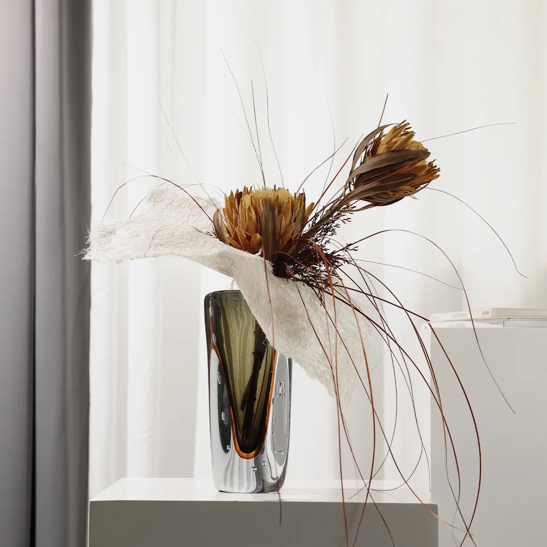 Advanced hydroponics transparent crystal glass flower arrangement ornament entrance living room
Advanced hydroponics transparent crystal glass flower arrangement ornament entrance living room