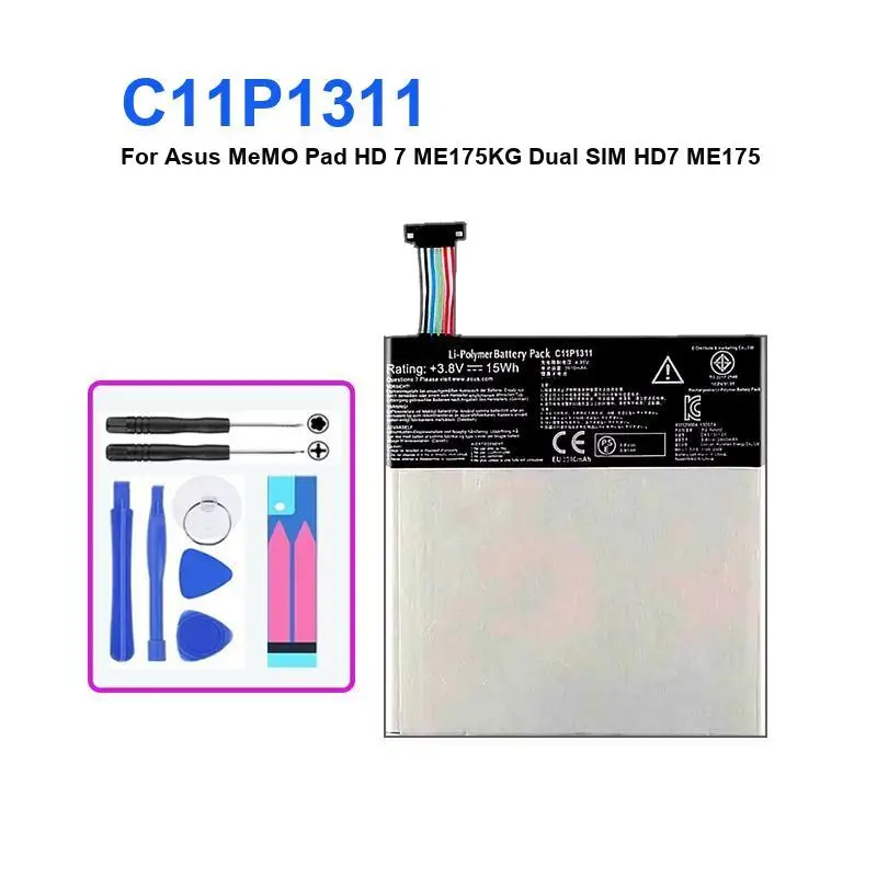 For ASUS C11P1311 Li-ion Battery for ASUS FONEPAD 7 ME175 ME175CG K00Z K00S 3910mAh mobile phone Batteries Warranty Track Code
For ASUS C11P1311 Li-ion Battery for ASUS FONEPAD 7 ME175 ME175CG K00Z K00S 3910mAh mobile phone Batteries Warranty Track Code