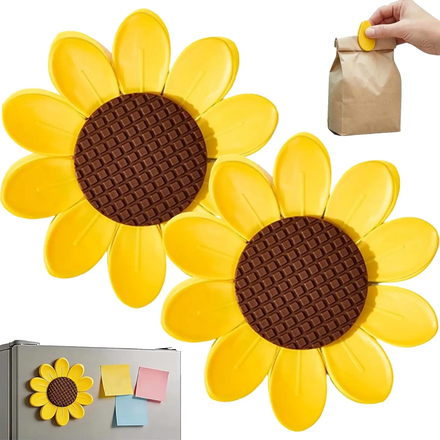 10PCS Sunflower Magnetic Sealing Clips, Cute Refrigerator Magnet Food Bag Clips for Snacks Bread Coffee Dropshipping Wholesale
10PCS Sunflower Magnetic Sealing Clips, Cute Refrigerator Magnet Food Bag Clips for Snacks Bread Coffee Dropshipping Wholesale