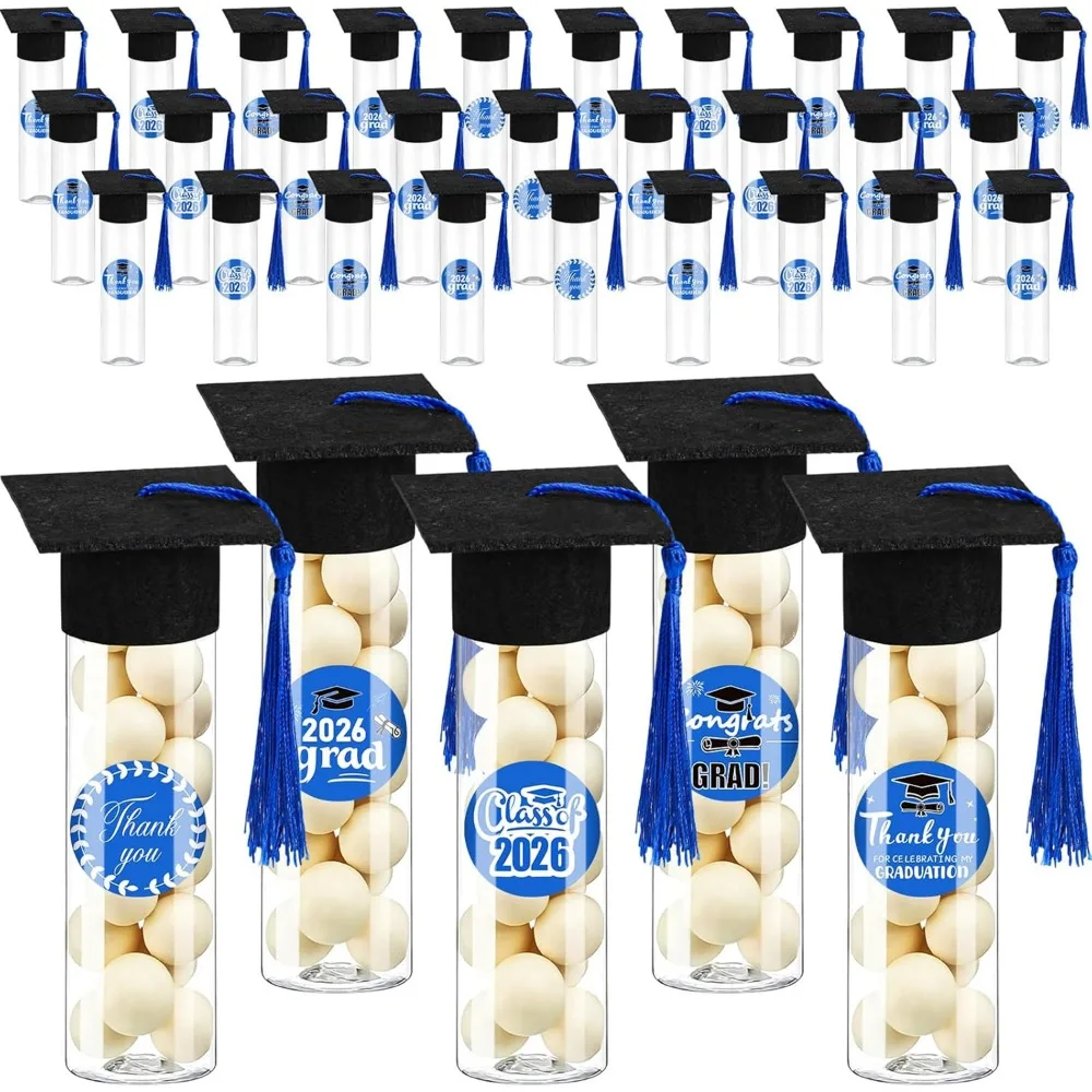 Carton Packaging 24Pcs 2026 Graduation Cap Gift Tube Set for Graduation Season Carnival Party School Candy Gift Gift Decoration
Carton Packaging 24Pcs 2026 Graduation Cap Gift Tube Set for Graduation Season Carnival Party School Candy Gift Gift Decoration