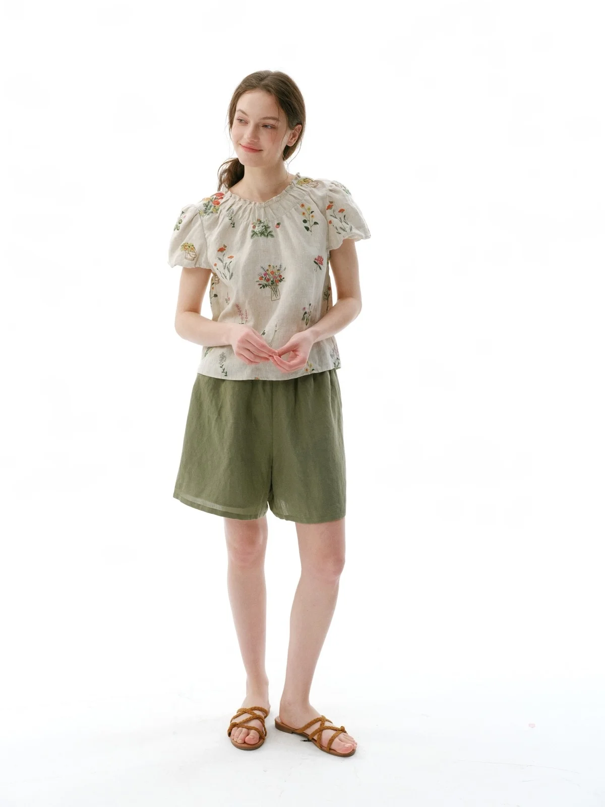 NiuNie Green Purple Linen Lyocell Double Layer Cotton Elastic Waist Shorts Summer New Style Casual Pants Women
NiuNie Green Purple Linen Lyocell Double Layer Cotton Elastic Waist Shorts Summer New Style Casual Pants Women