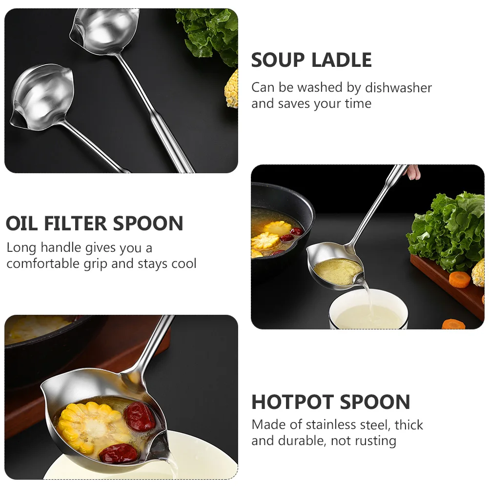 Stainless Steel Oil Separator Spoon Long H Soup Ladle 304 Material Anti Hot Filter Kitchen Tool Dishwasher Safe
Stainless Steel Oil Separator Spoon Long H Soup Ladle 304 Material Anti Hot Filter Kitchen Tool Dishwasher Safe