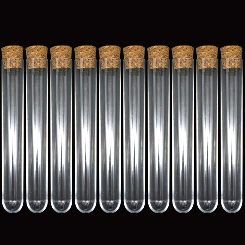 16 * 100mm Laboratory Transparent Plastic Test Tube with Cork Cap 12ML Capacity Test Tube with Soft Stopper
16 * 100mm Laboratory Transparent Plastic Test Tube with Cork Cap 12ML Capacity Test Tube with Soft Stopper