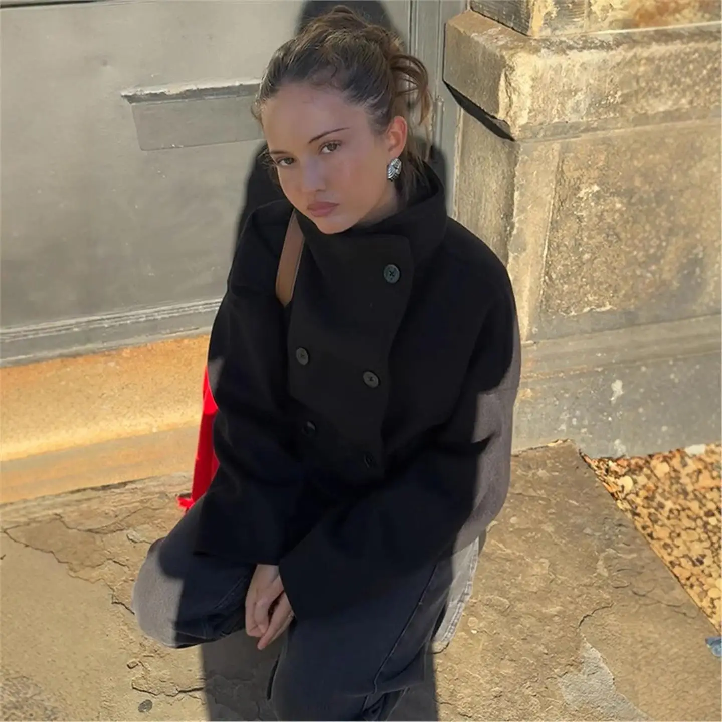 2025 New Pure Color Stand Collar Double Button Long Sve ort Coat Simple Autumn Winter Stand Collar Buttoning Coat for Women
2025 New Pure Color Stand Collar Double Button Long Sve ort Coat Simple Autumn Winter Stand Collar Buttoning Coat for Women