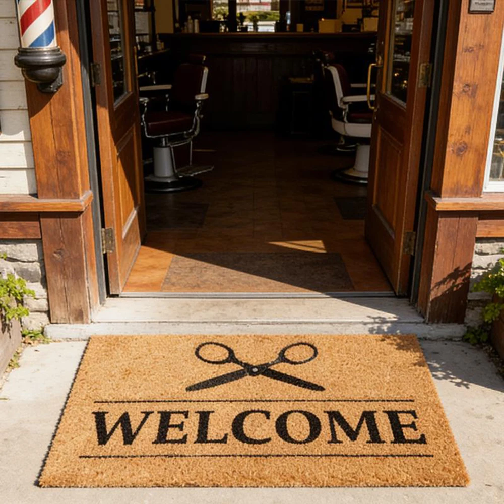 Custom Hairdresser Welcome Mat Personalized Salon Name Doormat Scissors Design Long Lasting Grip Bottom Salon Owner Gift Rug
Custom Hairdresser Welcome Mat Personalized Salon Name Doormat Scissors Design Long Lasting Grip Bottom Salon Owner Gift Rug