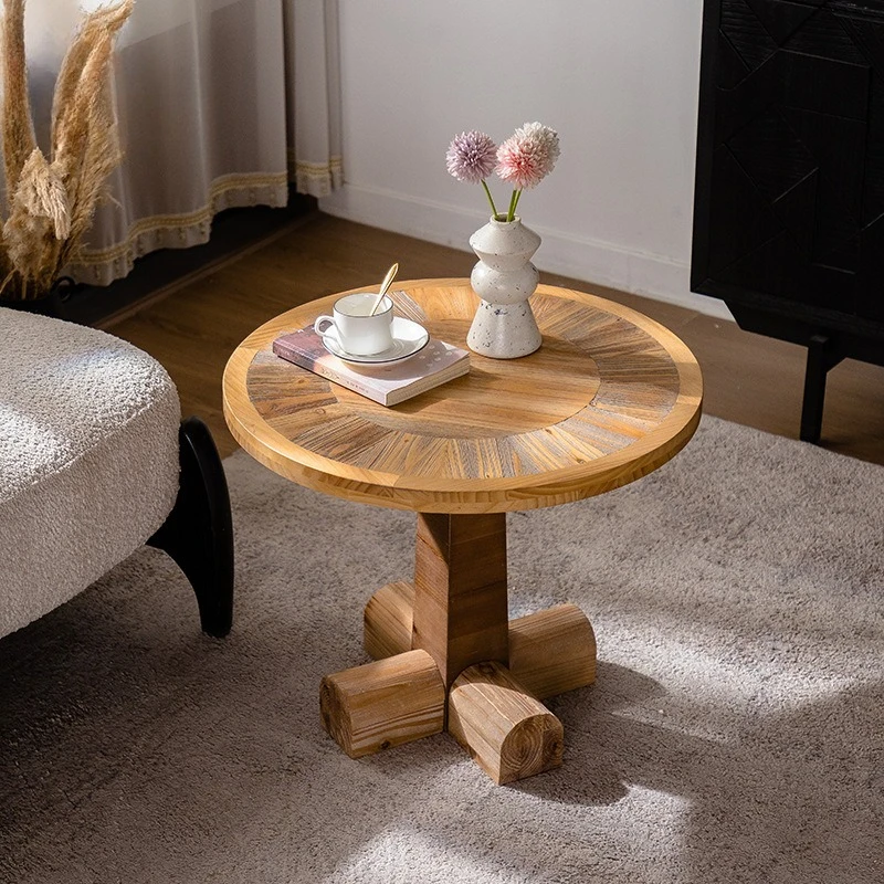 Solid wood coffee table Modern living room small apartment creative tea table Household log wind mini round small table Coffee t
Solid wood coffee table Modern living room small apartment creative tea table Household log wind mini round small table Coffee t
