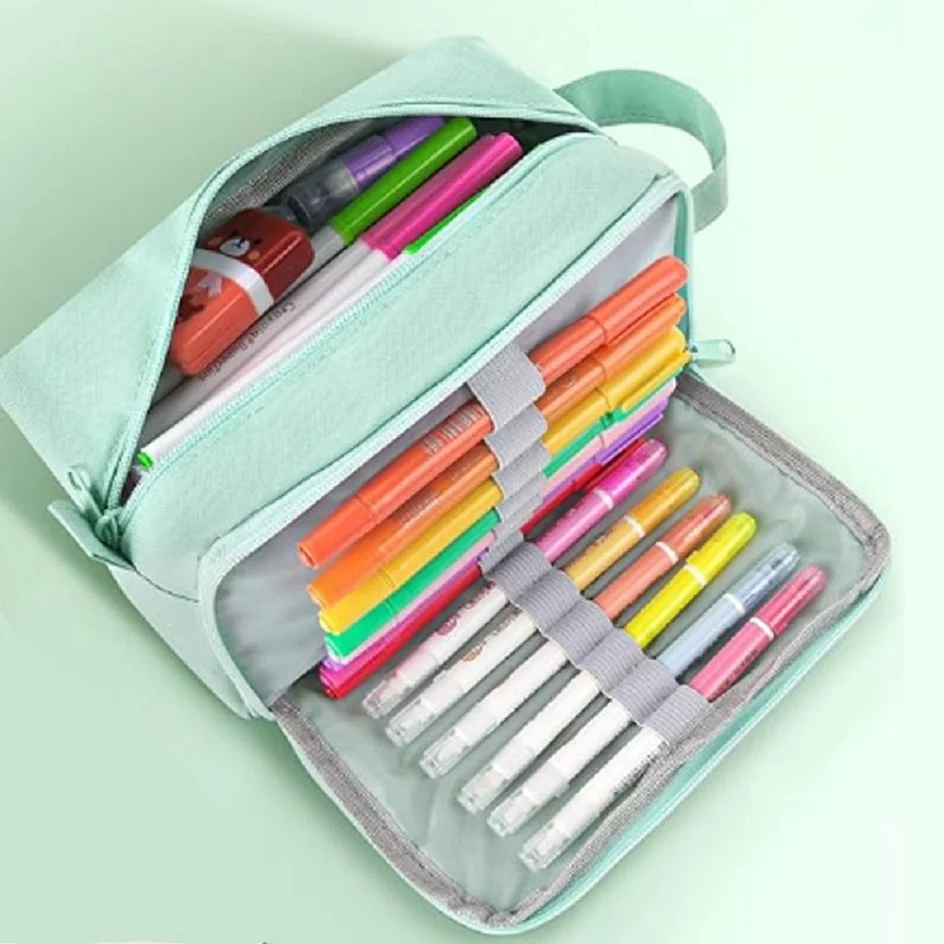 Makeasy High Capacity Big Pencil Bag Pouch Box Organizer Pen Case Portable Journaling Supplies with Easy Handle & Loop Aesthetic
Makeasy High Capacity Big Pencil Bag Pouch Box Organizer Pen Case Portable Journaling Supplies with Easy Handle & Loop Aesthetic