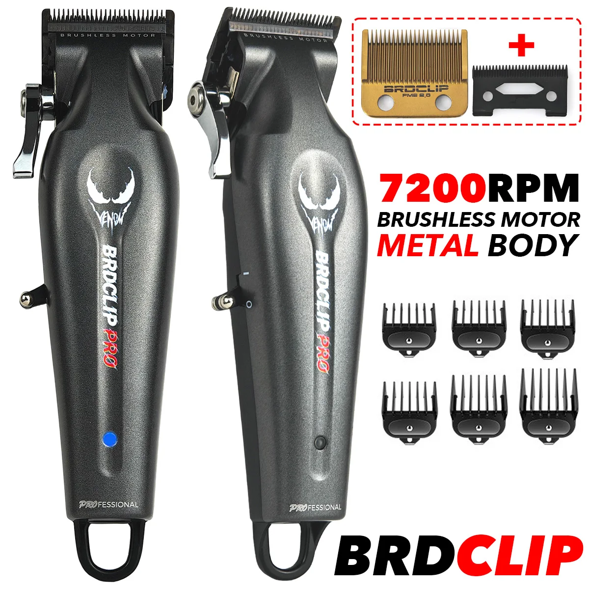 BRDCLIP professional electric hair clipper BRD 109 Brushless motor 7200RPM DLC blade 3000mAh Metal Hair Trimmer for Man Berbars
BRDCLIP professional electric hair clipper BRD 109 Brushless motor 7200RPM DLC blade 3000mAh Metal Hair Trimmer for Man Berbars