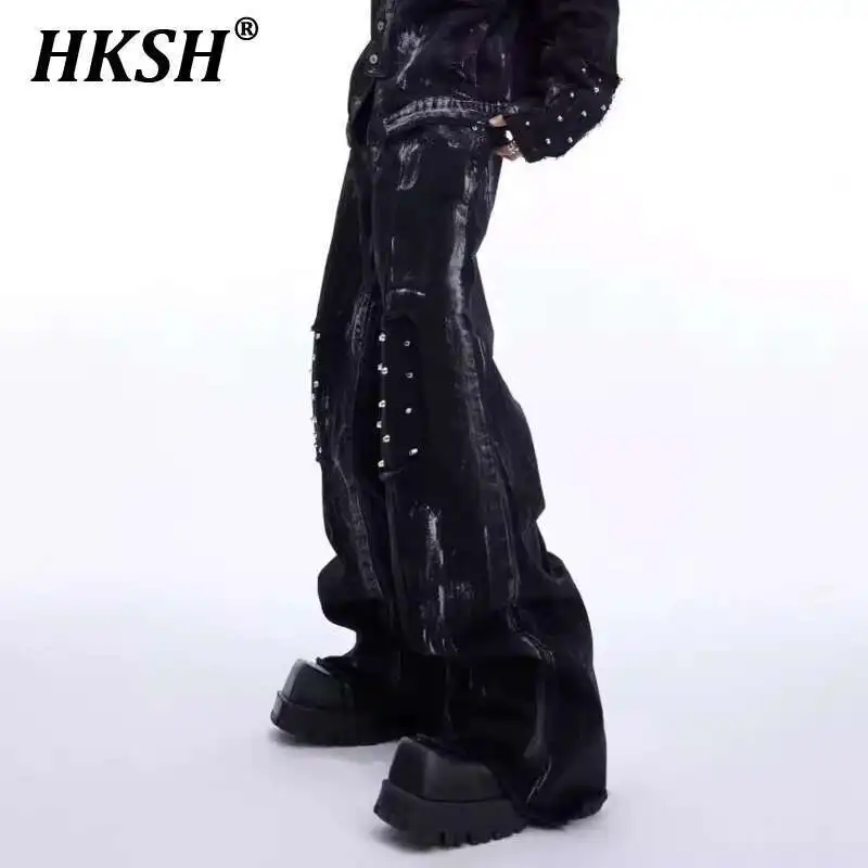 HKSH Niche Design Spring Autumn Winter New Men Dark Punk Micro Flared Denim Pants Straight Retro Jeans Loose Washed Trend HK4285
HKSH Niche Design Spring Autumn Winter New Men Dark Punk Micro Flared Denim Pants Straight Retro Jeans Loose Washed Trend HK4285