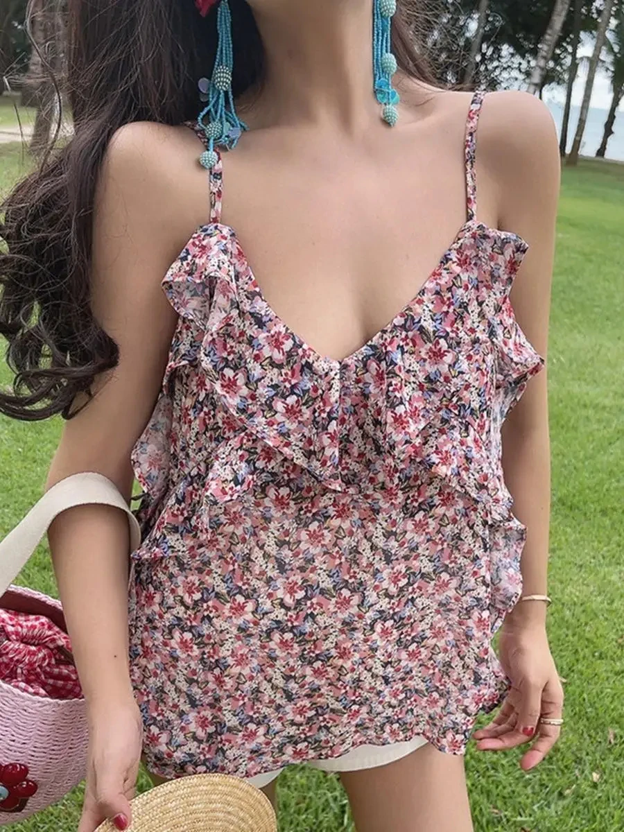 ZBZA женский укороченный топ с принтом, многослойный топ на тонких бретельках с открытой спиной, сексуальный свободный топ в праздничном стиле, новый летний шикарный топ
ZBZA женский укороченный топ с принтом, многослойный топ на тонких бретельках с открытой спиной, сексуальный свободный топ в праздничном стиле, новый летний шикарный топ