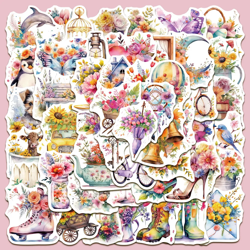 50pcs Ins Style Cartoon Flower World Series Graffiti Stickers Suitable for Helmet Desktop Wall Decoration DIY Sticker Pack
50pcs Ins Style Cartoon Flower World Series Graffiti Stickers Suitable for Helmet Desktop Wall Decoration DIY Sticker Pack