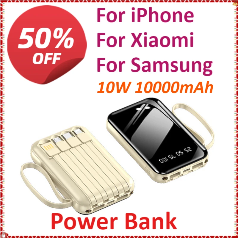 10W 10000mAh Portable Power Bank Fast Charging For iPhone For Xiaomi For Samsung With USB Type C / Lightning / Micro USB
10W 10000mAh Portable Power Bank Fast Charging For iPhone For Xiaomi For Samsung With USB Type C / Lightning / Micro USB