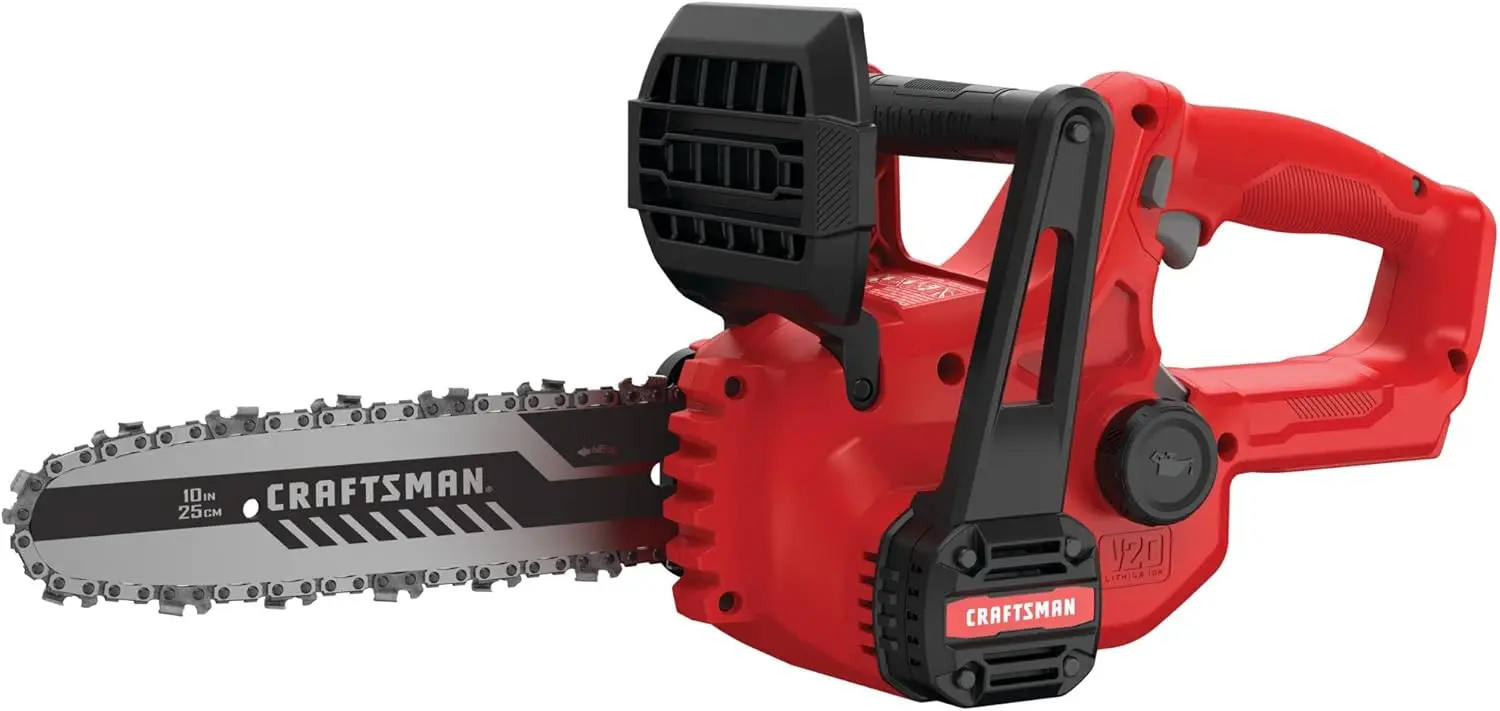 V20 Mini Chainsaw Cordless 10 inch Bare Tool Only Auto oiling for continuous lubrication and bolt lock chain tensioning
V20 Mini Chainsaw Cordless 10 inch Bare Tool Only Auto oiling for continuous lubrication and bolt lock chain tensioning