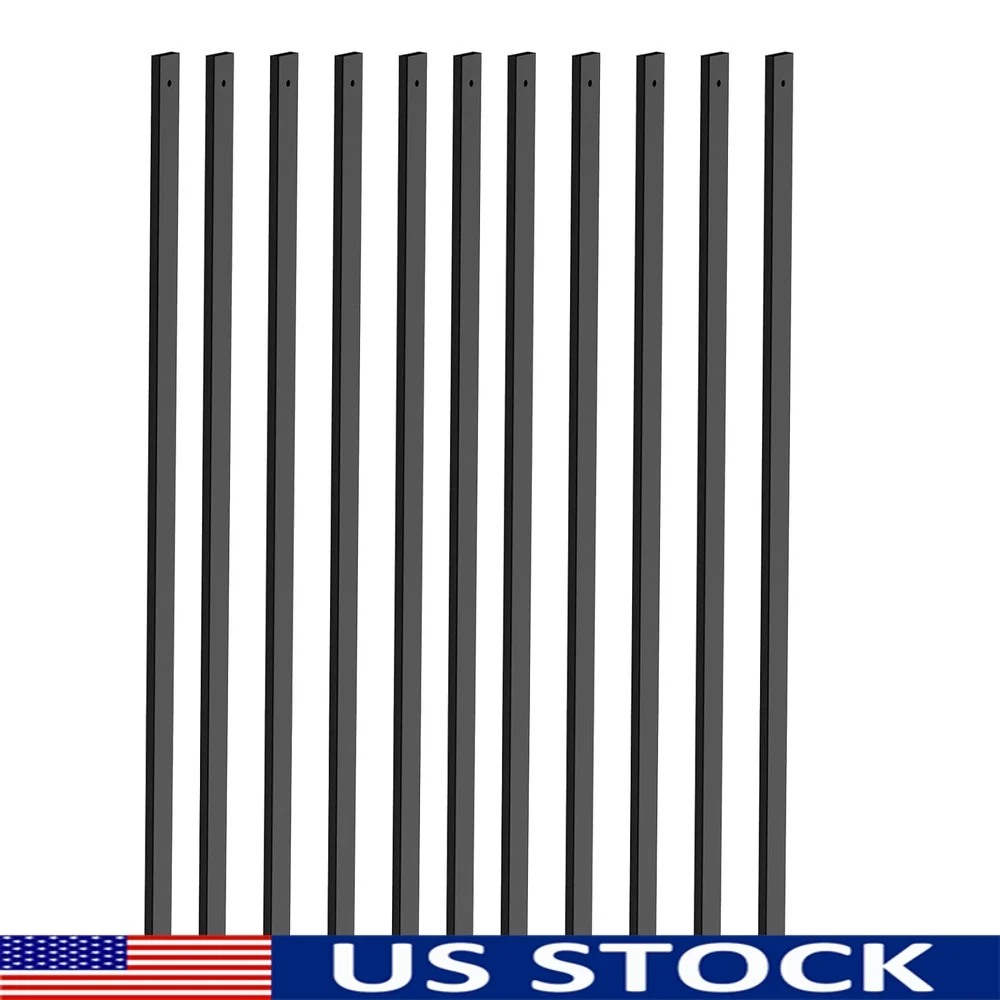25 Pack Black Metal Deck Balusters 36 Inch Rectangular Staircase Railing Spindles Corrosion Resistant Waterproof Durable
25 Pack Black Metal Deck Balusters 36 Inch Rectangular Staircase Railing Spindles Corrosion Resistant Waterproof Durable