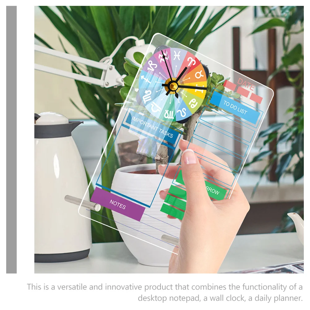 1 Set Desktop Notepad Clock Planner Board Dry Erase Acrylic Tabletop Memo Organizer For Office Home Management Tool
1 Set Desktop Notepad Clock Planner Board Dry Erase Acrylic Tabletop Memo Organizer For Office Home Management Tool