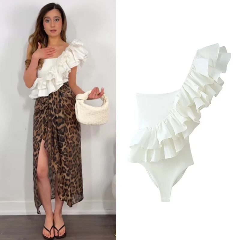 Women's Jumpsuit 2026 New Fashion Summer Layered decorative asymmetrical Bodysuit Elagent Chic Personality Ladies Bodysuit
Women's Jumpsuit 2026 New Fashion Summer Layered decorative asymmetrical Bodysuit Elagent Chic Personality Ladies Bodysuit