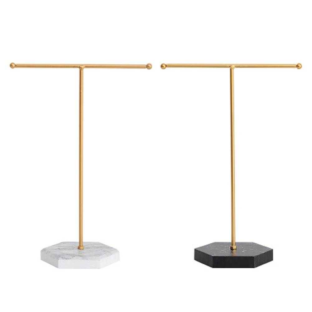 T-shaped Jewelry Shelf with Marble Base Tabletop Jewelry Organizer Tower Metal for Show Jewelry Hanging Pendant
T-shaped Jewelry Shelf with Marble Base Tabletop Jewelry Organizer Tower Metal for Show Jewelry Hanging Pendant