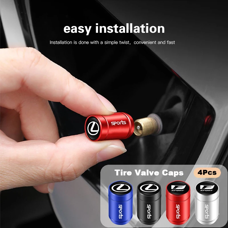 4Pcs 3D Aluminum Alloy Car Wheel Tire Air Valve Dust Caps For Lexus F SPORT LBX NX RX 350h 450h Plug-in Hybrid ES UX 300e GX460
4Pcs 3D Aluminum Alloy Car Wheel Tire Air Valve Dust Caps For Lexus F SPORT LBX NX RX 350h 450h Plug-in Hybrid ES UX 300e GX460