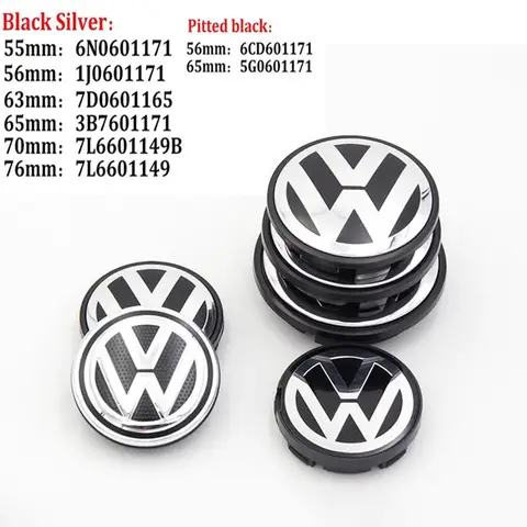 4pcs56mm65mm70mm76mm Car Wheel Center Cap Hub Covers Badge For VW Volkswagen Jetta MK5 Golf Passat Santana CC3B7601171 1J0601171