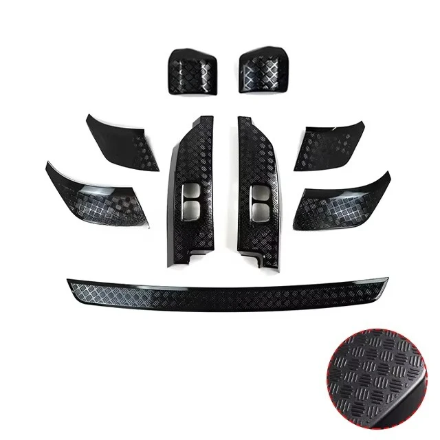 Gloss Black Textured 9pcs Anti-Scratch Kit Mirror Covers Trunk Guard Plate For Land Rover Defender 110
Gloss Black Textured 9pcs Anti-Scratch Kit Mirror Covers Trunk Guard Plate For Land Rover Defender 110