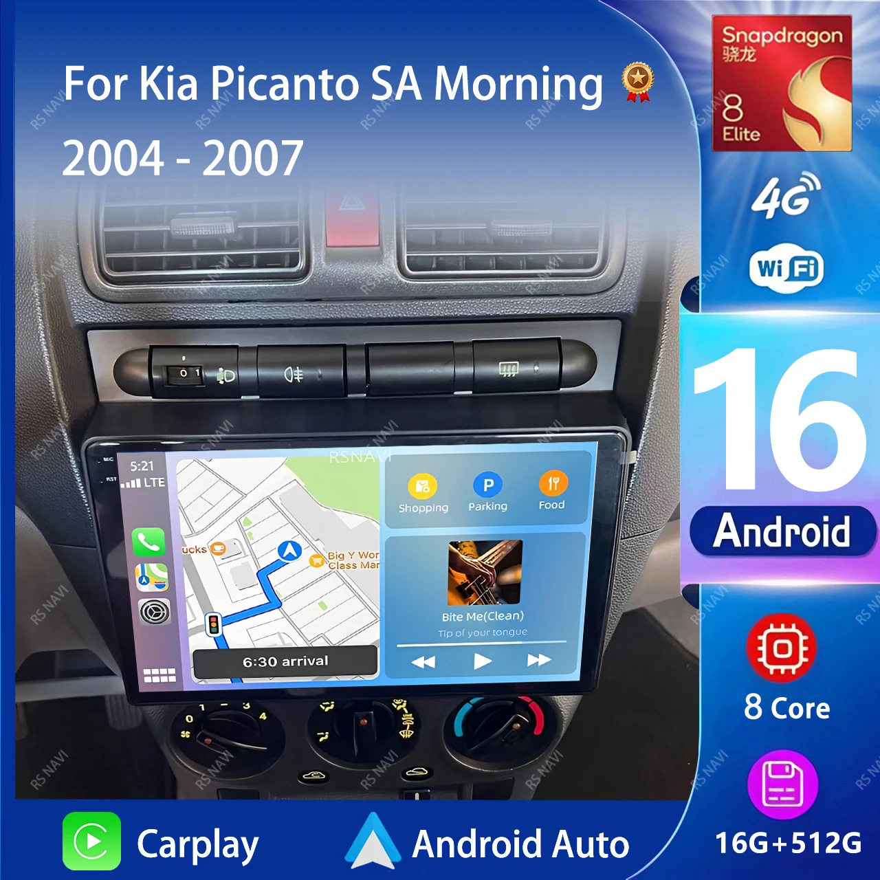 Android 16 Carplay Auto 2K Screen Car Radio BT Multimedia Player For Kia Picanto SA Morning 2004 - 2007 2 din Autoradio Stereo
Android 16 Carplay Auto 2K Screen Car Radio BT Multimedia Player For Kia Picanto SA Morning 2004 - 2007 2 din Autoradio Stereo