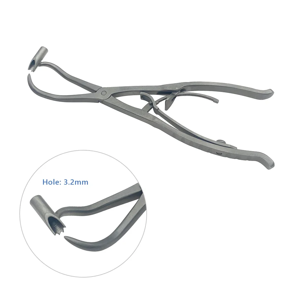Stainless Steel bone Plate Holding Forceps Pointed with hole Self-locking Reduction Forceps Veterinary Orthotics Instruments
Stainless Steel bone Plate Holding Forceps Pointed with hole Self-locking Reduction Forceps Veterinary Orthotics Instruments