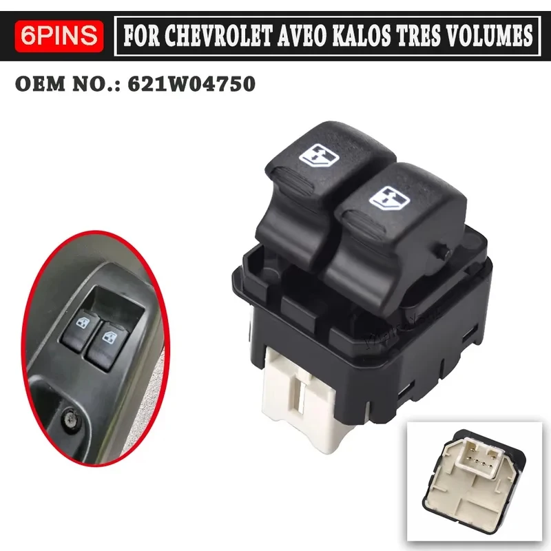 New Front Left Power Window Switch For Chevrolet Spark Matiz Aveo For Daewoo Kalos 621W04750
New Front Left Power Window Switch For Chevrolet Spark Matiz Aveo For Daewoo Kalos 621W04750
