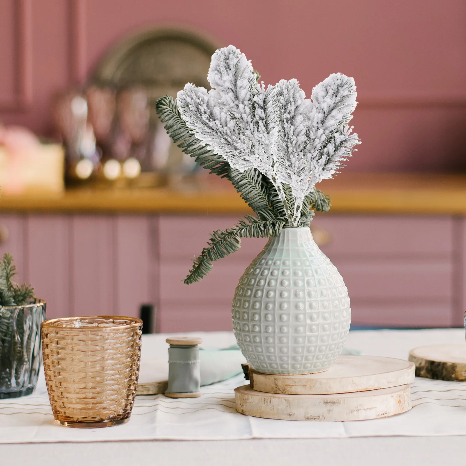 3Pcs Simulated Cedar Branches Snow-Covered Pine Foliage Artificial Winter Decor for Christmas Tree Table Wall Door DIY Wreath
3Pcs Simulated Cedar Branches Snow-Covered Pine Foliage Artificial Winter Decor for Christmas Tree Table Wall Door DIY Wreath