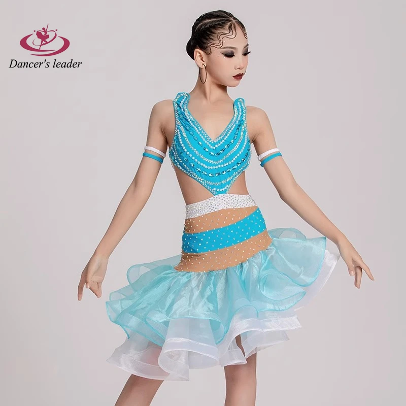 Latin Dance Costume Rhinestone Girl Adult High-end Custom Hollow Splicing Color Mesh Skirt Samba Performance Dress
Latin Dance Costume Rhinestone Girl Adult High-end Custom Hollow Splicing Color Mesh Skirt Samba Performance Dress