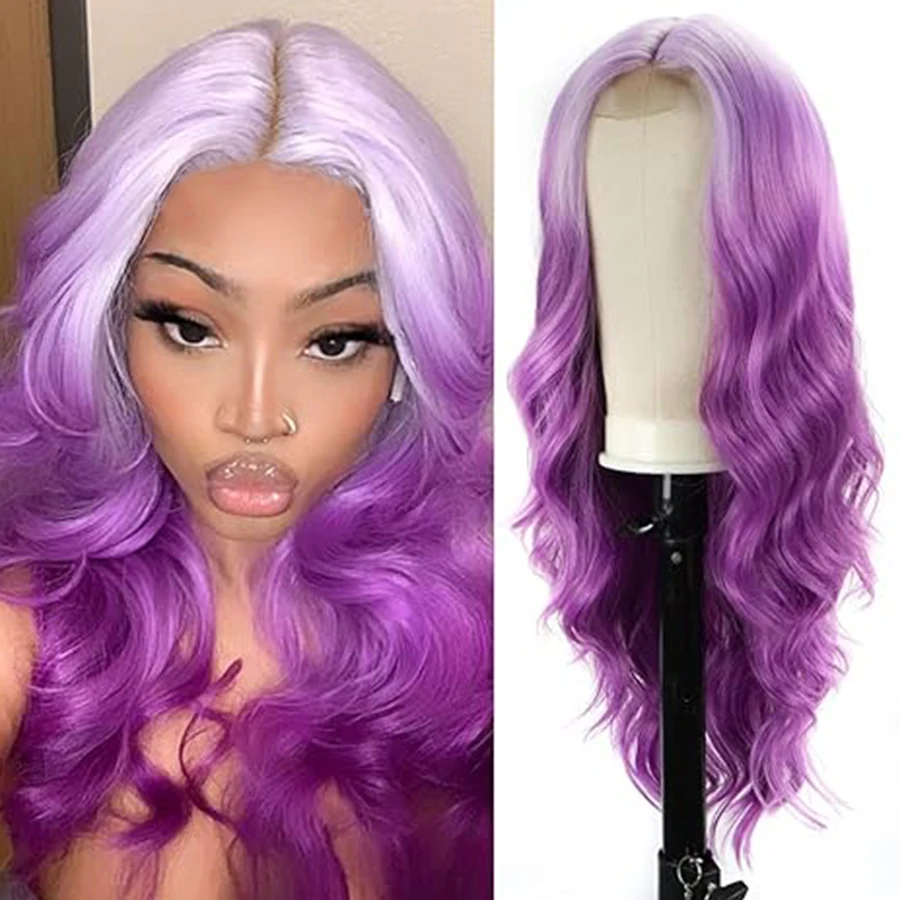 Long Wavy Purple Wigs for Women Synthetic Ombre Purple Curly Wavy Wig 26 Inch Middle Part Heat Resistant Wig (Ombre Purple)
Long Wavy Purple Wigs for Women Synthetic Ombre Purple Curly Wavy Wig 26 Inch Middle Part Heat Resistant Wig (Ombre Purple)